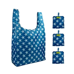eco bulk reusable foldable bag eco shopping bag with hook