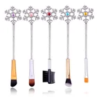 Snowflake Design Beauty Eyebrow Eye Shadow Brush Girl Gift Cosmetic Brush Christmas gift Snow Makeup Brushes Sets