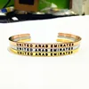 Fashion Men Women Jewelry Design Stainless Steel Custom Quotes United Arab Emirates Bracelet Bangles