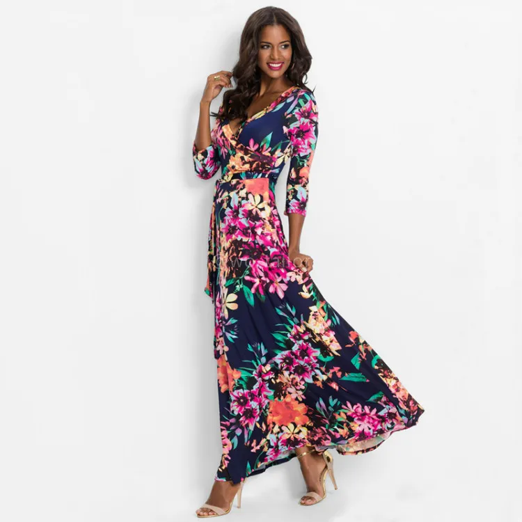 Wholesale clothing small orders women ladies fashion printing beach long maxi dress, Floral
Wholesale clothing small orders women ladies fashion printing beach long maxi dress, Floral