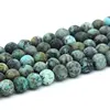 Matte African Turquoise Beads Big Hole 2.0mm 2.5mm Natural Turquoise Beads For Jewelry Making