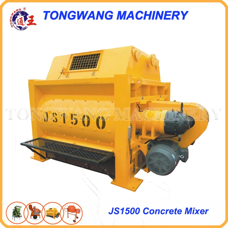 JS1500 twin shaft concrete mixer