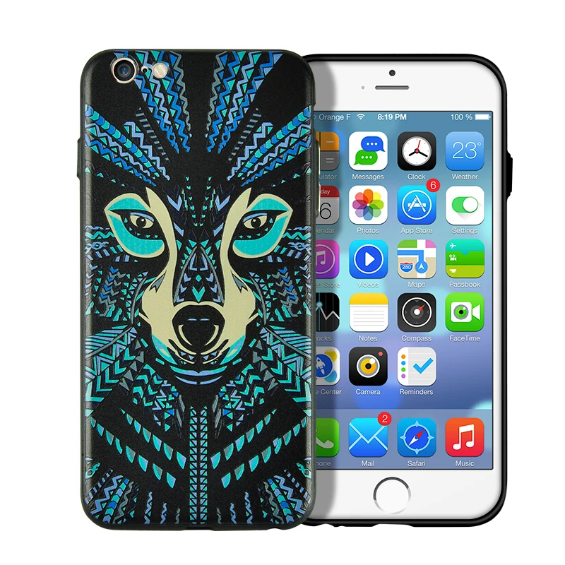 Glow in the Dark Luminous Animal Face Slim Hard Mobile Phone Case for iPhone 5/6/6+/7 plus