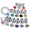Stainless Steel Diamond Silver Jewelry Vagina Small Size Sex Toys Butt Anal Plug
