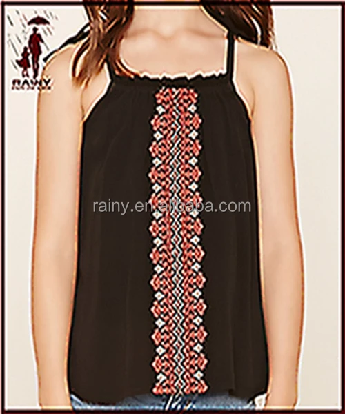 hight summer elegant lace girl's black blouse top shirt