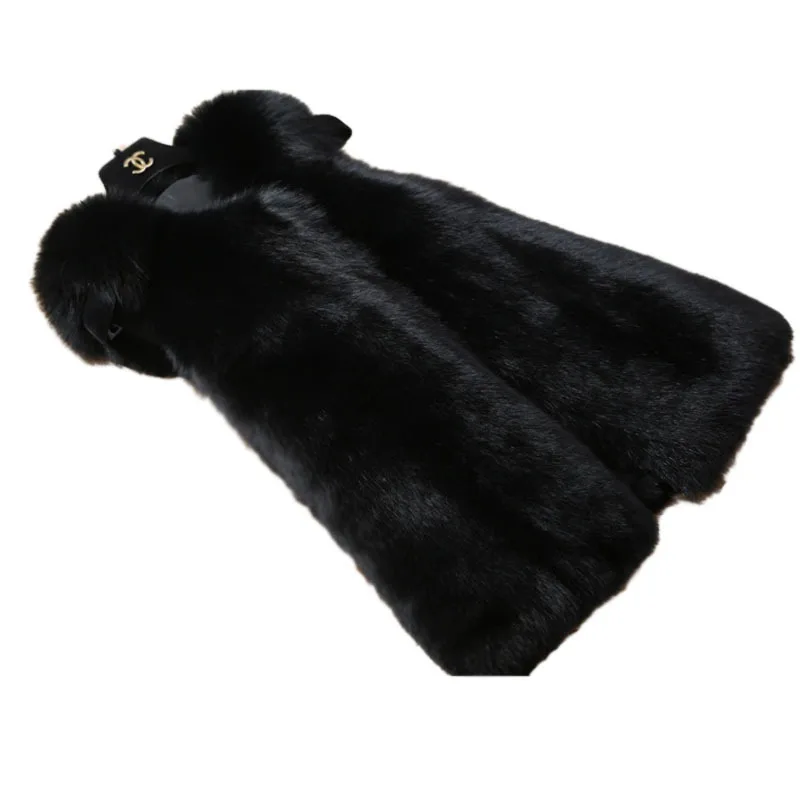 2015 New Item Faux fox fur Vest Women Immitation Fox fur gilet In Autumn and Winter