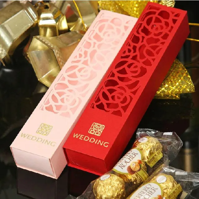 die cut hollow-carved wedding candy box wholesale gift boxes