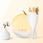 sunrise wakeup light digital bedside table alarm clock with radio led night light