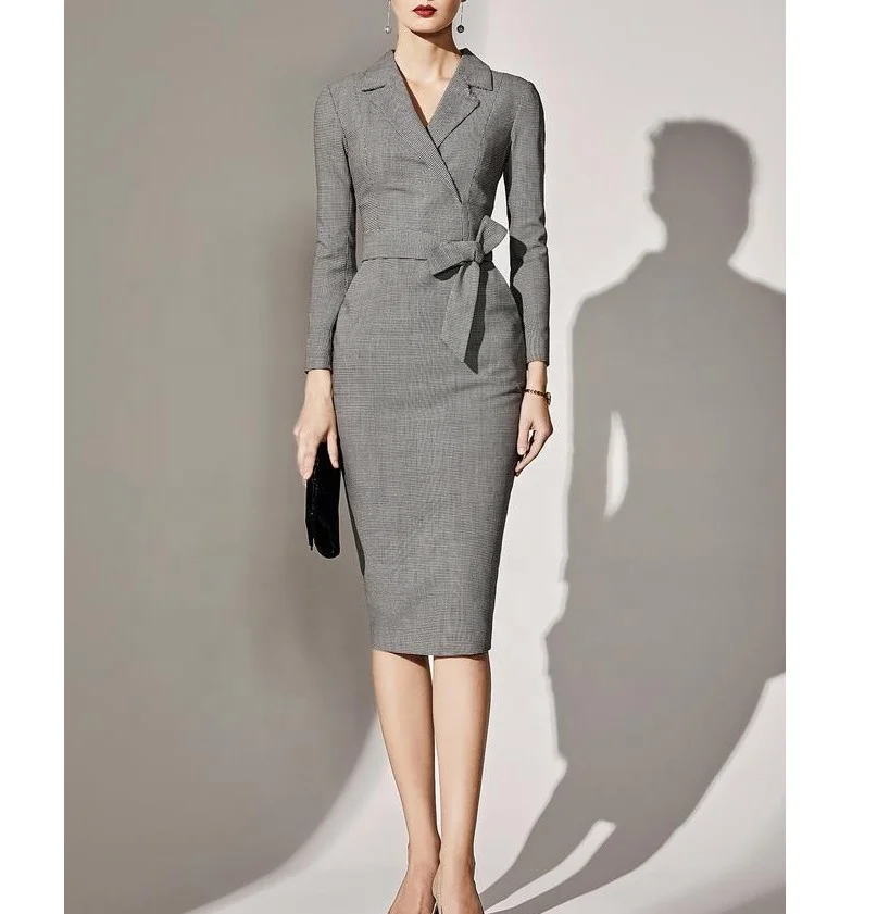 European and American tight plaid office Pencil dress formal professional dress, As pic or customer
European and American tight plaid office Pencil dress formal professional dress, As pic or customer
