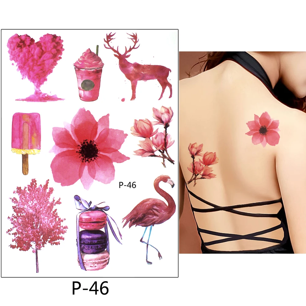 Waterproof Temporary Custom Flower Sticker Tattoo P39 - P56, Metallic / colorful / customized
Waterproof Temporary Custom Flower Sticker Tattoo P39 - P56, Metallic / colorful / customized