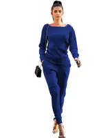 New Arrivals Spring Fashion Women Casual O-Neck Long Sleeve Sweater Slim Pants Pockets 2 Pieces Set Knitted Jumpsuit
New Arrivals Spring Fashion Women Casual O-Neck Long Sleeve Sweater Slim Pants Pockets 2 Pieces Set Knitted Jumpsuit