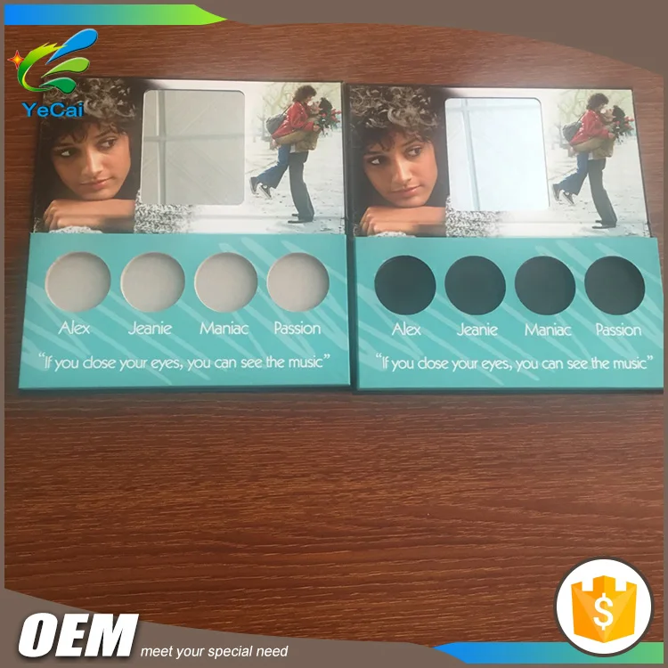 Custom color printed kraft paper tube packaging, luxury round paper box for eyeshadow