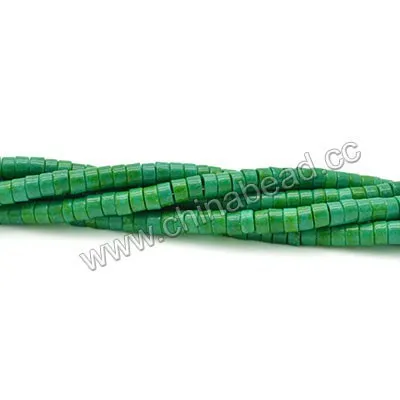 Fashion yellow green turquoise natural stone turquoise heishi beads for jewelry making