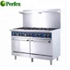 commercial cooking range with oven combination