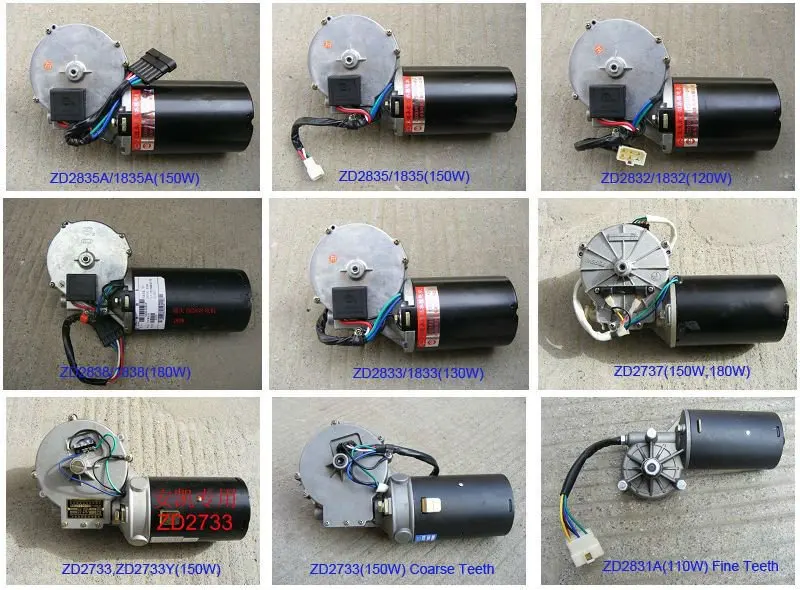 Windshield 24v Wiper Motor Zd2733 For Yutong Higer Kinglong Zhongtong