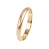 13766 wholesale high polish 3mm 18k gold Comfort Fit Plain Wedding Band Ring for women