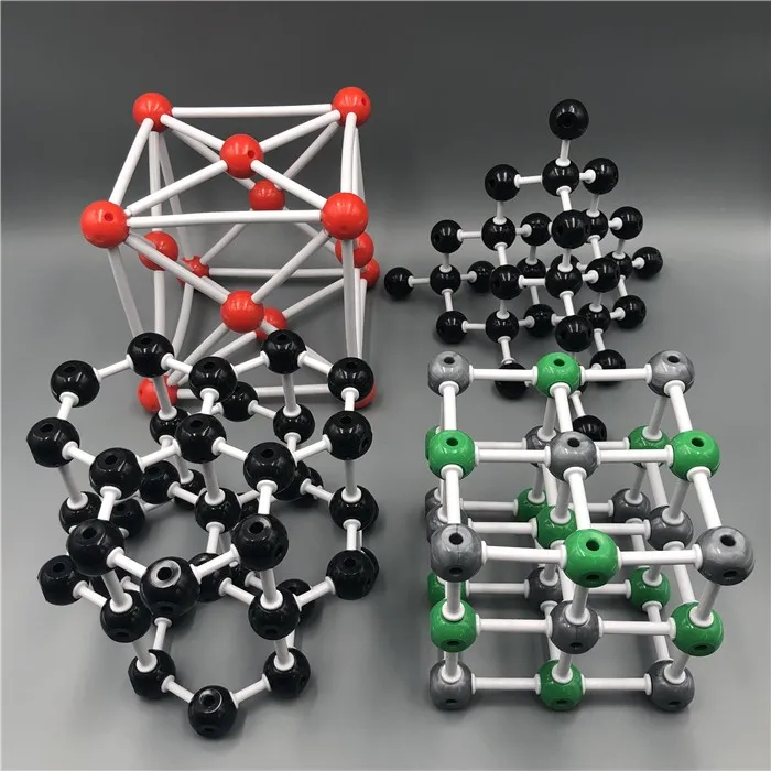 the crystal structure model of graphite, diamond, nacl, copper