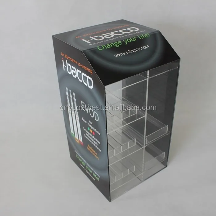 custom high quality acrylic e-cig display box showcase