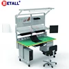 Detall Adjustable work bench with bench vice for warehouse