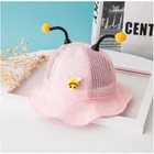 stone washed fluffy bucket hat with drawstring children winter
