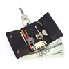 High Quality Durable Mens 7 Hook Key Case Car Key Coin Purse RFID Leather Key Holder Wallet