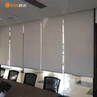 Sunscreen fabric transparent mechanism wireless one way vision roller blinds