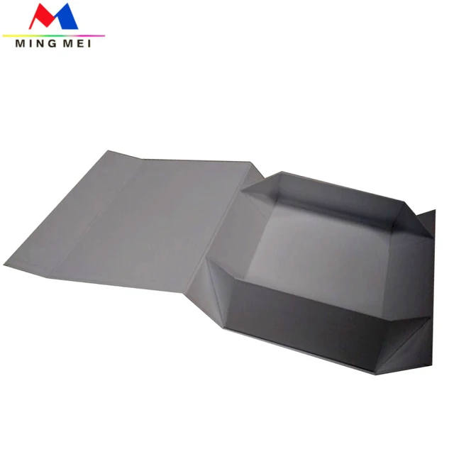 quanlity black folding cardboard gift box matte magnetic pack