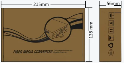 1000M Optical Media Converter Gigabit Fiber To Ethernet 94.5*70*26mm