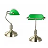 Glass Led Antique Style Emerald Green Glass Desk Light Fixture glass bank table lamp