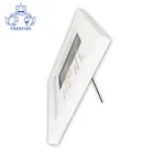 White wooden Photo Frame with easel back for easy display onto any table, desk, counter, or shelf
