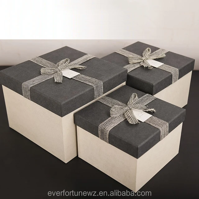 design full color printing custom bowknot cardboard box paper