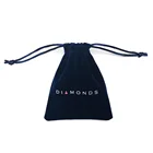 Custom Logo Printed Jewelry Packaging Velvet Pouch Bag