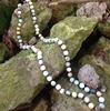 ST0261 Natural stone boho jewelry 8mm Amazonite Stone Making 32 inch long Knotted beaded necklace for women