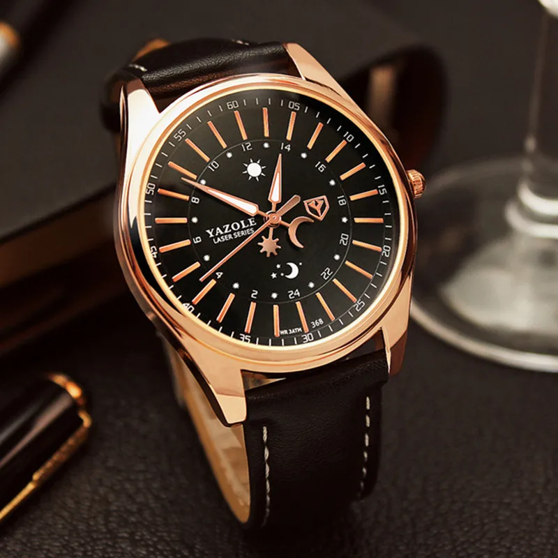 Amazon Best Seller YAZOLE 368 Luxury Rose Gold Leather Fashion Business Watches Waterproof Luminous Quartz Wristwatches
Amazon Best Seller YAZOLE 368 Luxury Rose Gold Leather Fashion Business Watches Waterproof Luminous Quartz Wristwatches