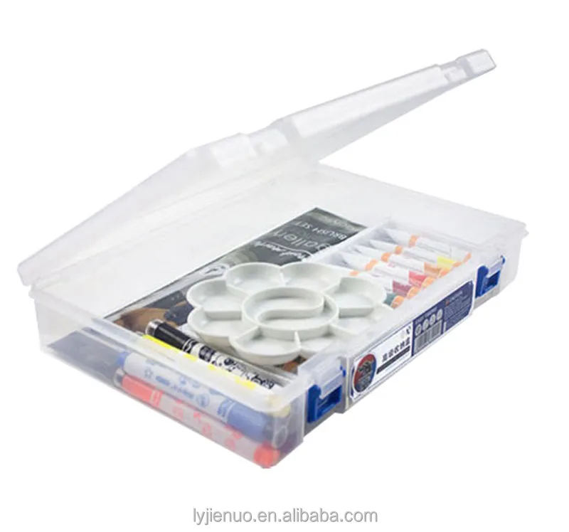 Plastic Jewelry Clear Storage Adjustable Compartments Tool Bin Storage Box