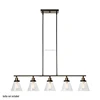 JLC-8026 modern 5-light downlight glass linear pendant contemporary chandelier lamp oil rubbed bronze