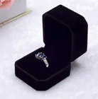 Custom Romantic Sweet Luxury Small Velvet Engagement Ring Jewelry Box