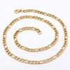18K Gold Stainless Steel Necklace Chains Figaro Link Man Chain