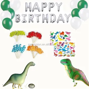 kids birthday party decorations with dragon balloon cup cake