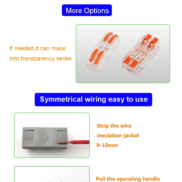 Through cage crimping LED lighting connector