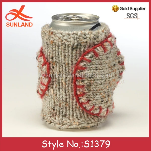 S1379 New Design Knitting Pattern Cup Coffee Hand Holder Crochet Mug Beer Mit...