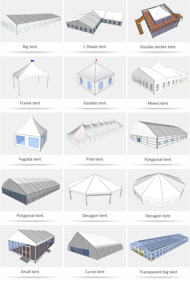 COSCO Customized size multi-purpose outdoor large aluminum frame curve tent, trade show curve tent