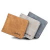 Europe and United States retro men's wallet ultra thin short card bag matte PU leather purse