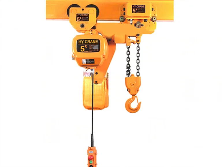 Electric chain hoist with single or double chain