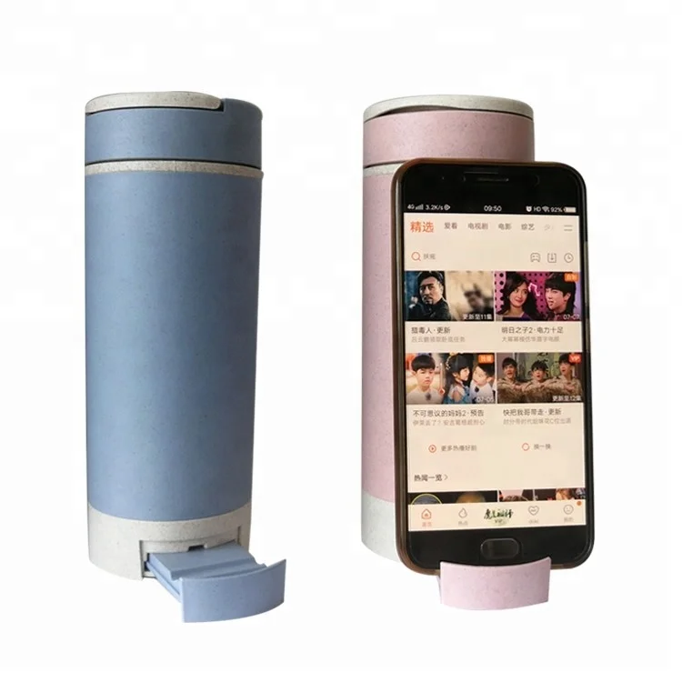 Hot Selling 500ml Biodegradable Water Bottle Plastic With Smart Phone Holder, Blue, pink, green, white, customized
Hot Selling 500ml Biodegradable Water Bottle Plastic With Smart Phone Holder, Blue, pink, green, white, customized