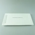 stock cheap white porcelain square 14 inch dinner plate