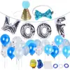 Dog Birthday Party Supplies pet Birthday Hat and Bow WOOF Letter Ballons dog birthday set