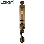 Zinc Long Plate External Wood Iron Gate Lock Mortise Entry Set With American Profile Cylinder