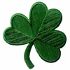 Irish Clover Dark Green Embroidered Emblem Lucky Shamrock Iron On Sew On Ireland Patch for T-shirt