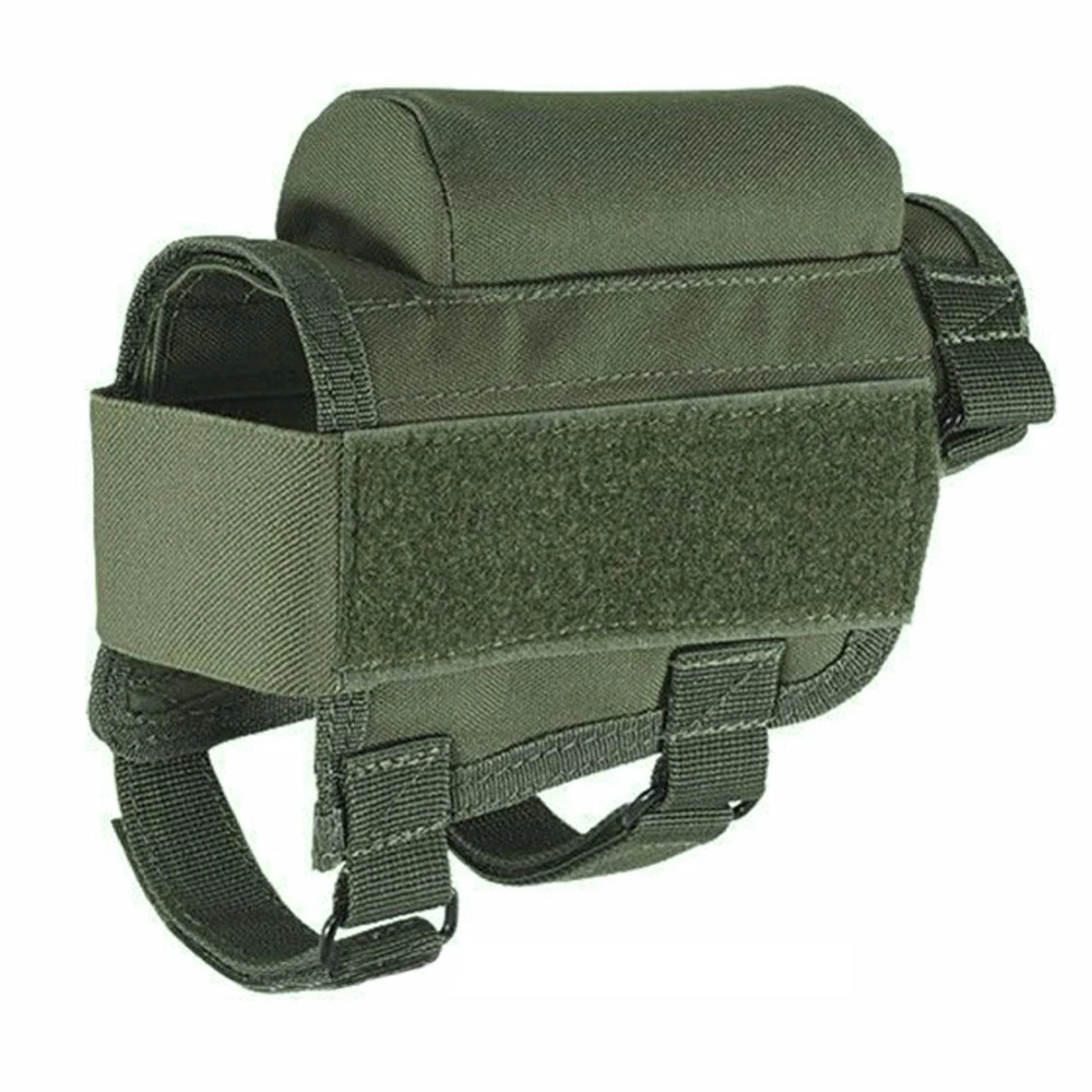 portable adjustable tactical butt stock rifle cheek rest pouch